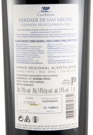 2023 Herdade de São Miguel Colheita Seleccionada tinto 1,5L