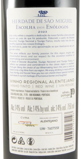 2023 Herdade de São Miguel Escolha dos Enólogos tinto