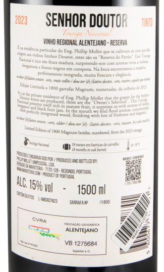 2023 Senhor Doutor Touriga Nacional Reserva tinto 1,5L