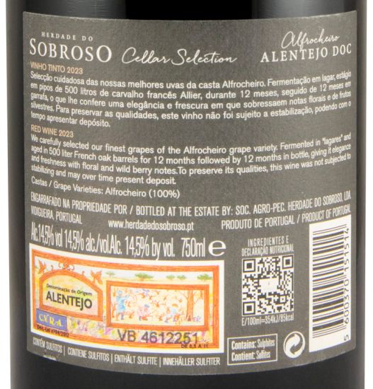 2023 Herdade do Sobroso Cellar Selection Alfrocheiro tinto