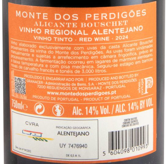 2024 Monte dos Perdigões Alicante Bouschet tinto