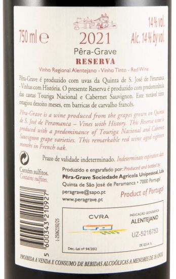 2021 Pêra-Grave Reserva tinto