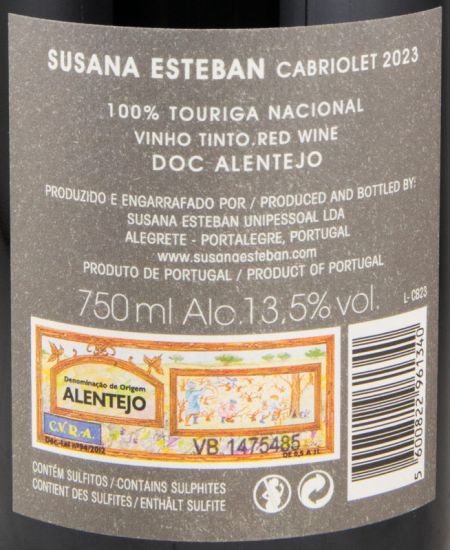 2023 Susana Esteban Cabriolet tinto (rótulo danificado)