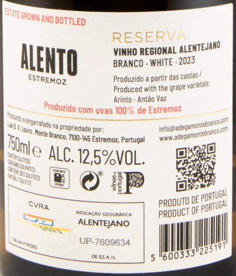 2023 Alento Reserva white