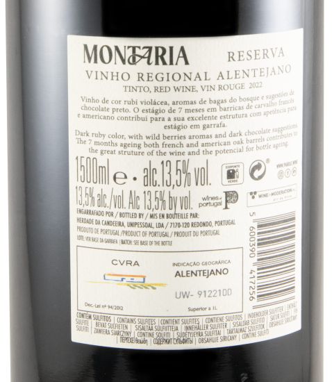 2022 Herdade da Candeeira Montaria Reserva tinto 1,5L