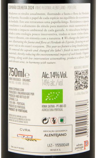 2024 Esporão Colheita organic red