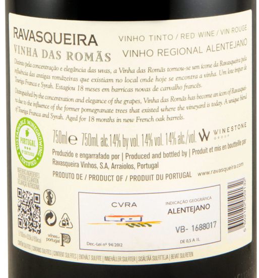 2023 Ravasqueira Vinha das Romãs red