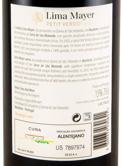 2020 Lima Mayer Petit Verdot tinto