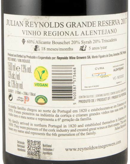2017 Julian Reynolds Grande Reserva red 1.5L