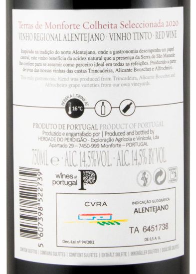 2020 Terras de Monforte Colheita Selecionada tinto