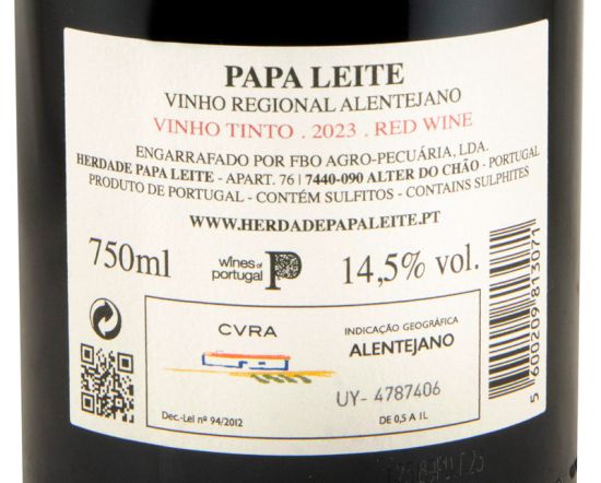 2023 Herdade Papa Leite Pacto do Diabo tinto