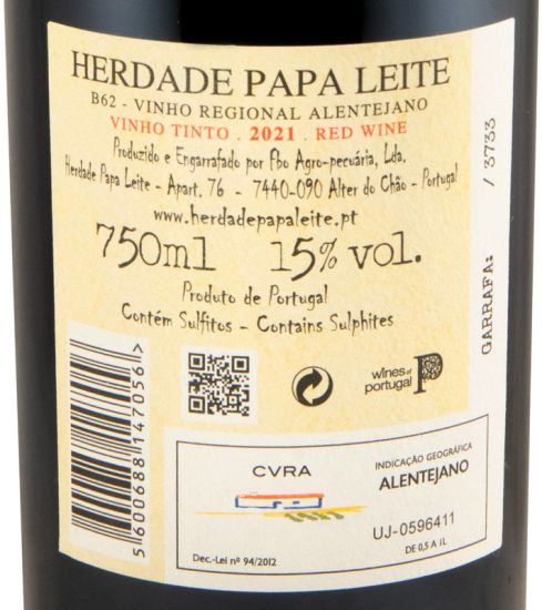 2021 Herdade Papa Leite My Way red