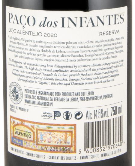 2020 Herdade da Lisboa Paço dos Infantes Reserva tinto