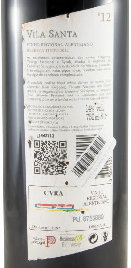 2012 Vila Santa Reserva red