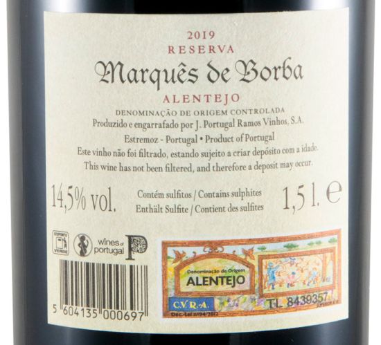 2019 João Portugal Ramos Marquês de Borba Reserva tinto 1,5L