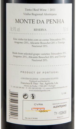 2011 Monte da Penha Gerações Reserva red
