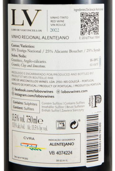 2022 Lobo de Vasconcellos LV tinto