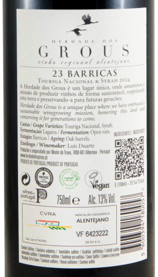 2024 Herdade dos Grous 23 Barricas red
