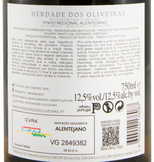 2025 Herdade dos Oliveiras branco