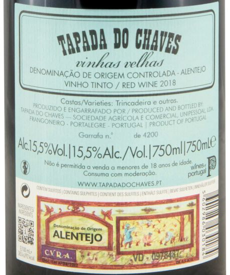 2018 Tapada do Chaves Vinhas Velhas tinto