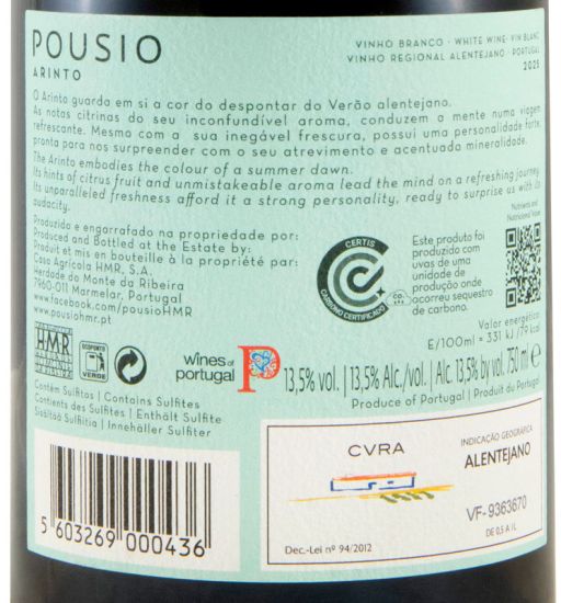 2025 Pousio Arinto white