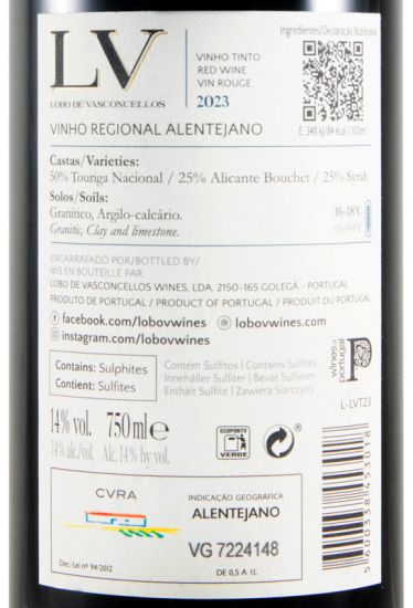 2023 Lobo de Vasconcellos LV tinto