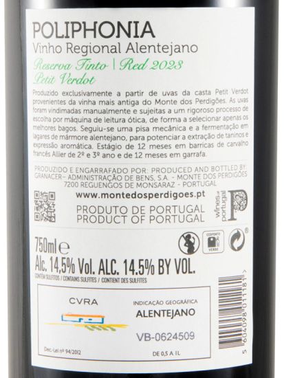 2023 Poliphonia Petit Verdot Reserva red