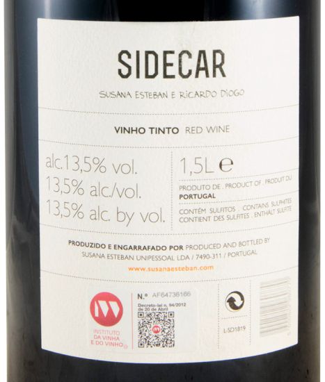 Sidecar Susana Esteban & Ricardo Diogo Edição 2018/19 tinto tinto 1,5L