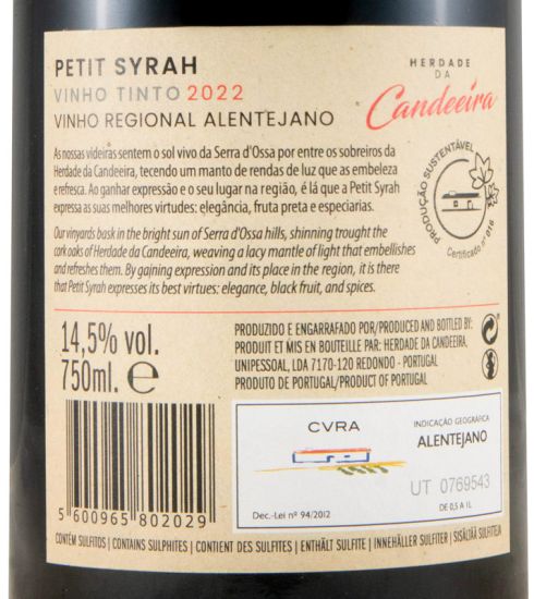 2022 Herdade da Candeeira Petit Syrah red