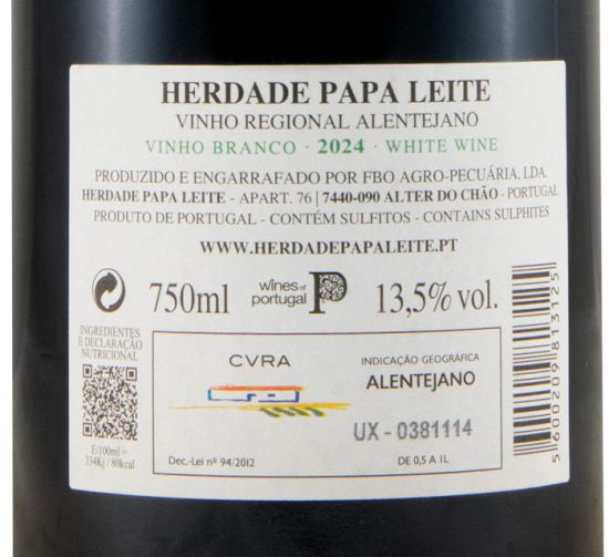 2024 Herdade Papa Leite Pacto do Diabo branco