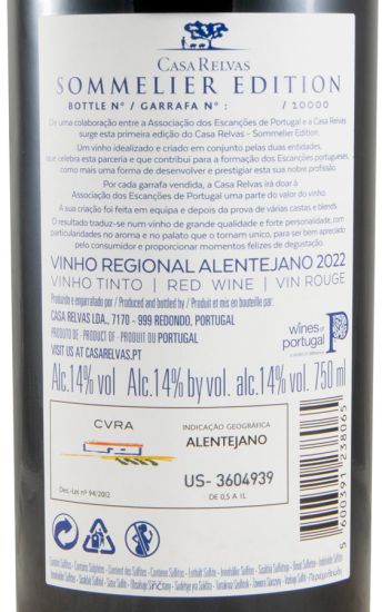 2022 Casa Relvas Sommelier Edition tinto