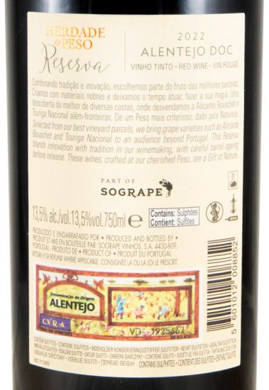 2022 Herdade do Peso Reserva tinto
