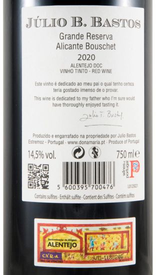 2020 Júlio B. Bastos Alicante Bouschet Grande Reserva tinto