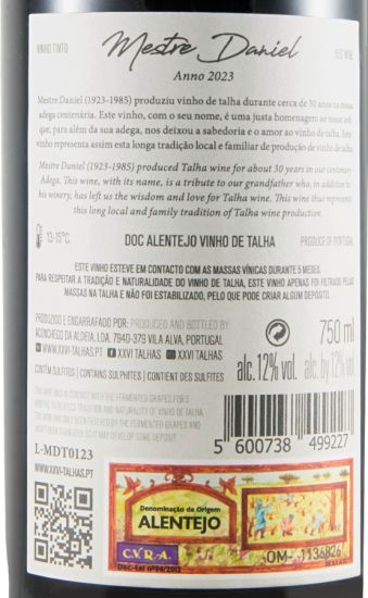 2023 XXVI Talhas Mestre Daniel tinto