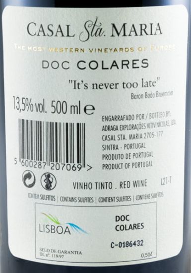 2008 Colares Casal Sta. Maria Ramisco red 50cl