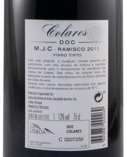 2011 Fundação Oriente Colares Ramisco tinto