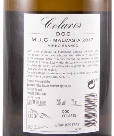 2017 Fundação Oriente Colares Malvasia branco