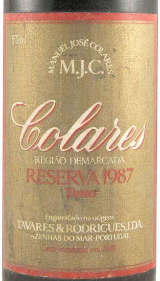 1987 Colares MJC Reserva red