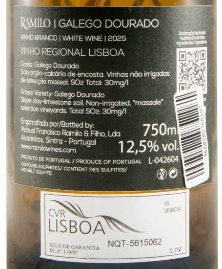 2025 Colares Ramilo Galego Dourado white