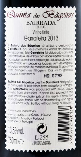 2013 Quinta das Bágeiras Garrafeira tinto