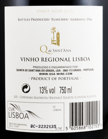 2015 Quinta de Sant'Ana Pinot Noir red
