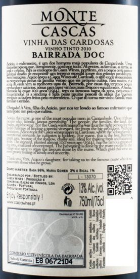2010 Monte Cascas Vinha das Cardosas Bairrada red