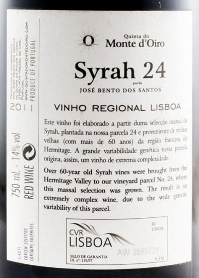 2011 Quinta do Monte d'Oiro Syrah 24 red