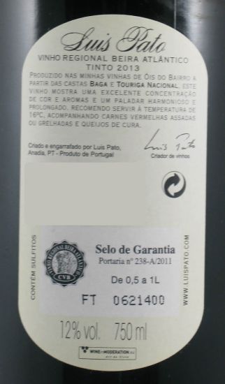 2013 Luís Pato Baga & Touriga Nacional Tinto