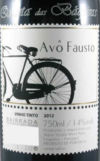 2012 Quinta das Bágeiras Avô Fausto red