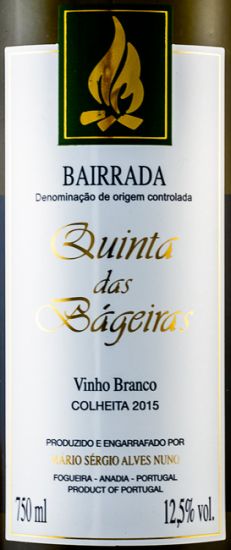 2015 Quinta das Bágeiras branco