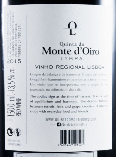 2015 Quinta do Monte d'Oiro Lybra tinto 1,5L