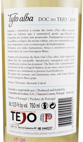 2016 Tyto Alba Sauvignon Blanc branco