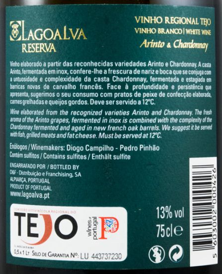 2017 Quinta da Lagoalva Reserva Arinto & Chardonnay branco