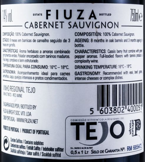 2015 Fiuza Cabernet Sauvignon tinto